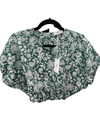 MIKOH Clothing Small Opihi Bubble Sleeve Cropped Top