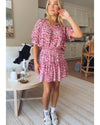 MISA LOS ANGELES Clothing XS Pink Short Sleeve Mini Dress