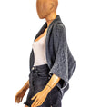 MK2K Clothing Medium | M/L Grey Knit Open Cardigan