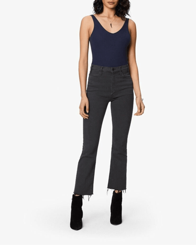 Mother Clothing Large | US 31 The Hustler Ankle Fray-In Faded Black