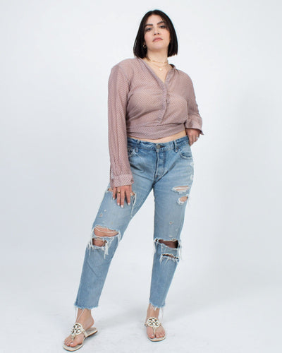 Moussy Vintage Clothing Large | US 31 Distressed Jeans