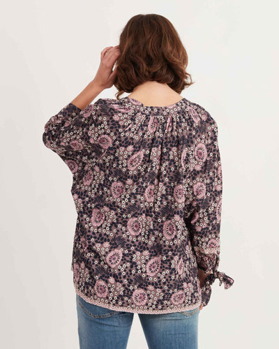 Natalie Martin Clothing Medium Floral Puff Sleeve Blouse