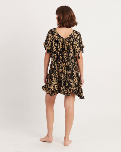 Natalie Martin Clothing One Size Hawaiian Print Mini Dress