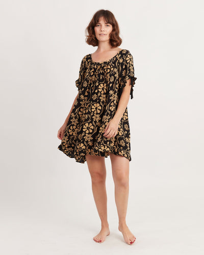 Natalie Martin Clothing One Size Hawaiian Print Mini Dress