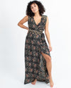 Natalie Martin Clothing Small Floral Wrap Maxi Dress