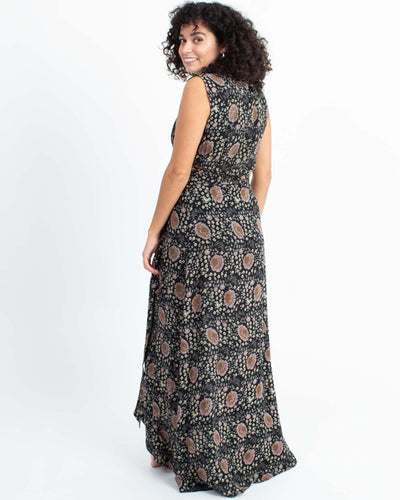 Natalie Martin Clothing Small Floral Wrap Maxi Dress