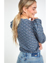 Nation LTD Clothing XS NATION LTD Zeta Snap Back Mock Neck Tee - Wildflower