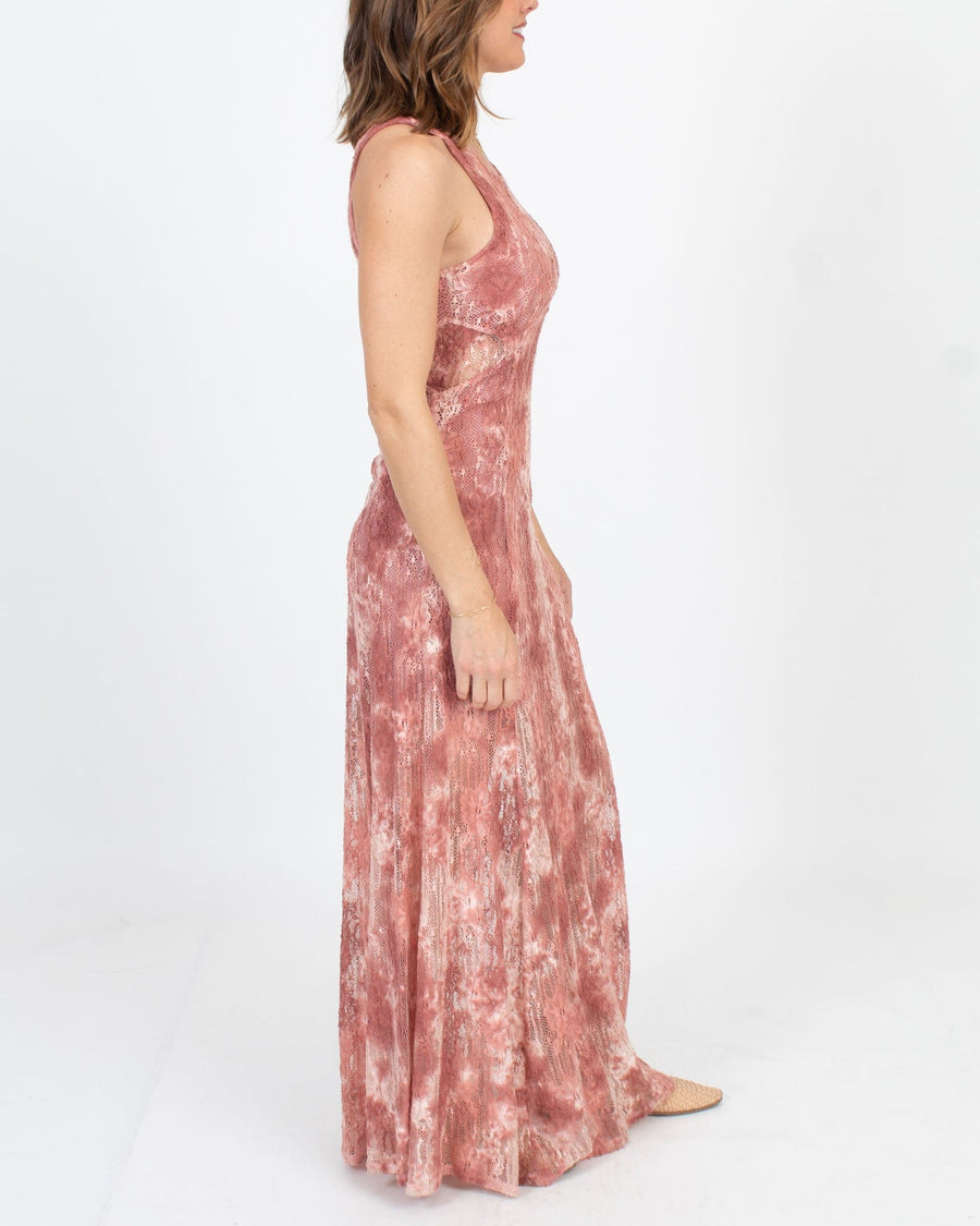 Nightcap Clothing Medium Floral Lace Maxi Dress