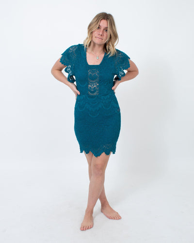 Nightcap Clothing Medium Flutter Sleeve Mini Dress
