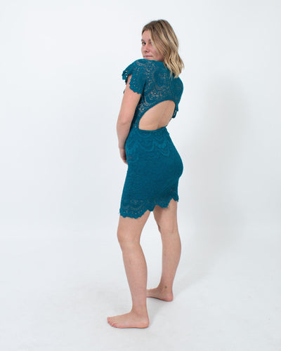 Nightcap Clothing Medium Flutter Sleeve Mini Dress