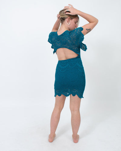 Nightcap Clothing Medium Flutter Sleeve Mini Dress