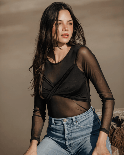 Nightcap Clothing Mesh Twist Top