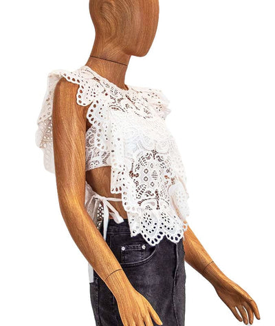 Nightcap Clothing Small Eyelet Apron Top