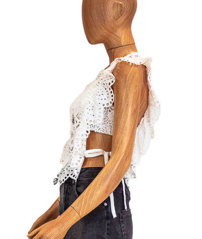 Nightcap Clothing Small Eyelet Apron Top