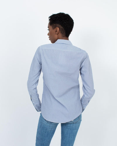 Nili Lotan Clothing Small Patch Pocket Oxford Button Down