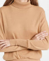 Nili Lotan Clothing Small "Ralphie" Camel Turtleneck Sweater