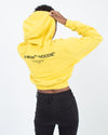 Off-White c/o Virgil Abloh Clothing Small Cropped Yellow Hoodie