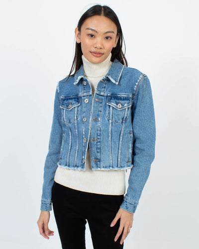 Off-White c/o Virgil Abloh Clothing XS | US 2 I IT 38 Cropped Denim Jacket