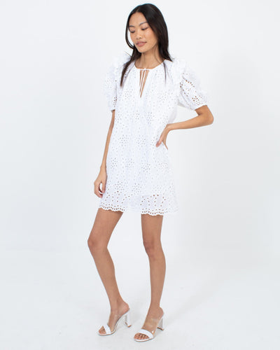 Olivaceous Clothing Small Eyelet Mini Dress