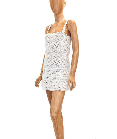 OndadeMar Clothing Small Eyelet Cover Up Mini Dress
