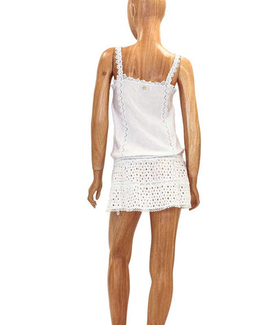 OndadeMar Clothing Small Eyelet Cover Up Mini Dress
