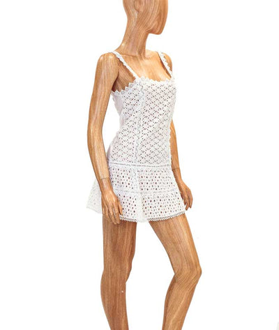 OndadeMar Clothing Small Eyelet Cover Up Mini Dress