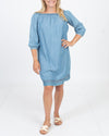 Paige Clothing Small "Beatrice" Off-the-Shoulder Chambray Dress