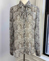 Paige Clothing XS Sheer Paisley Silk Blouse