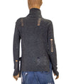 Pam & Gela Clothing XS Distressed Turtleneck Sweater