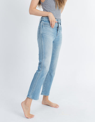 Point Sur Clothing XS | US 25 High-Rise Light Wash Wide Leg Jeans