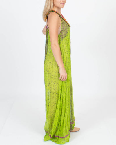 Poupette St Barth Clothing Small | 1 Green Maxi Cover-Up Dress