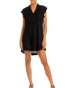 Poupette St Barth Clothing Small Sasha Pleated Mini Dress In Black