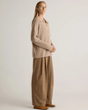 Quince Clothing Small Mongolian Cashmere Wide- Rib Oversized Collared Cardigan