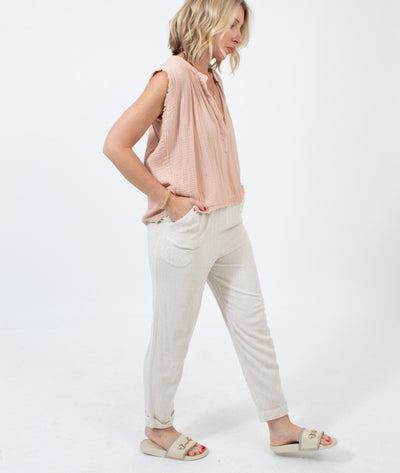 Rachel Pally Clothing Small Cropped Linen Pants
