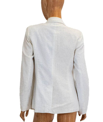 Rachel Zoe Clothing Small Faux Pocket Linen Blazer