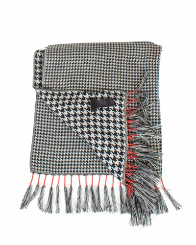 Rag & Bone Accessories One Size Houndstooth Scarf with Fringe Trim