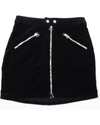 Rag & Bone Clothing Small | US 2 Racer Black Velvet Front Zip Moto Skirt
