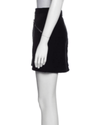 Rag & Bone Clothing Small | US 2 Racer Black Velvet Front Zip Moto Skirt