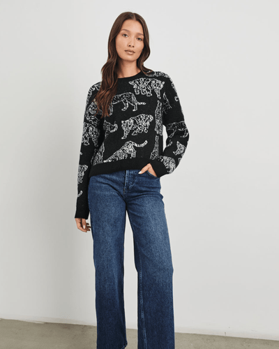 Rails Clothing Large Perci Sweater Charcoal Cats