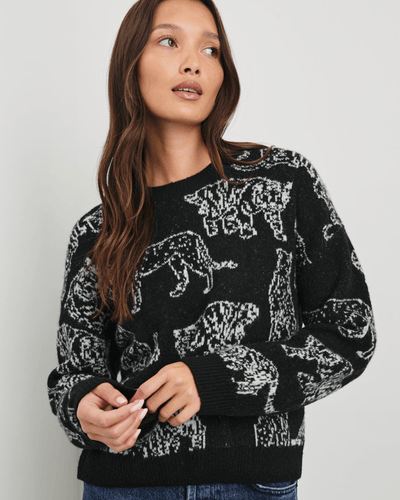 Rails Clothing Large Perci Sweater Charcoal Cats