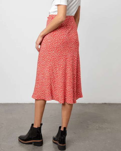 Rails Clothing Large "Rosetta Skirt Red Ditsy Floral"