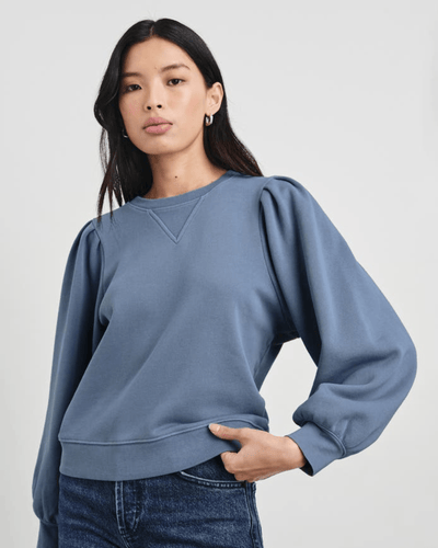 Rails Clothing Large Tiffany Balloon Sleeve Cotton Sweatshirt