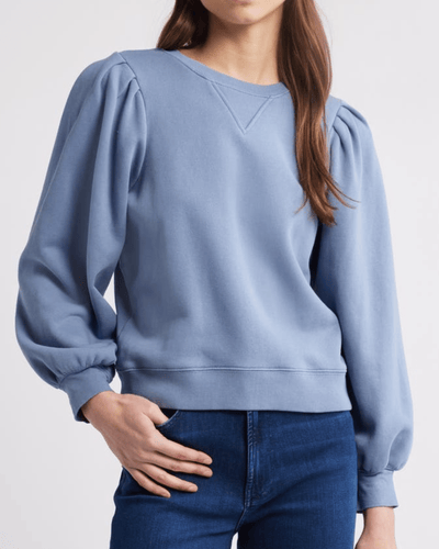 Rails Clothing Large Tiffany Balloon Sleeve Cotton Sweatshirt