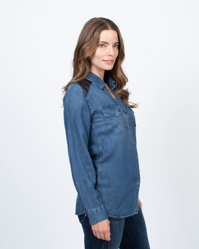 Rails Clothing Small Denim Button Down Blouse