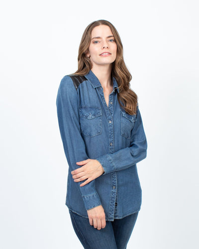 Rails Clothing Small Denim Button Down Blouse