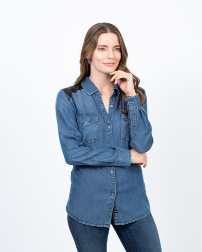 Rails Clothing Small Denim Button Down Blouse