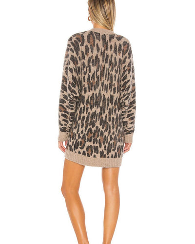 Rails Clothing Small "Oslo" Leopard Cardigan Dress