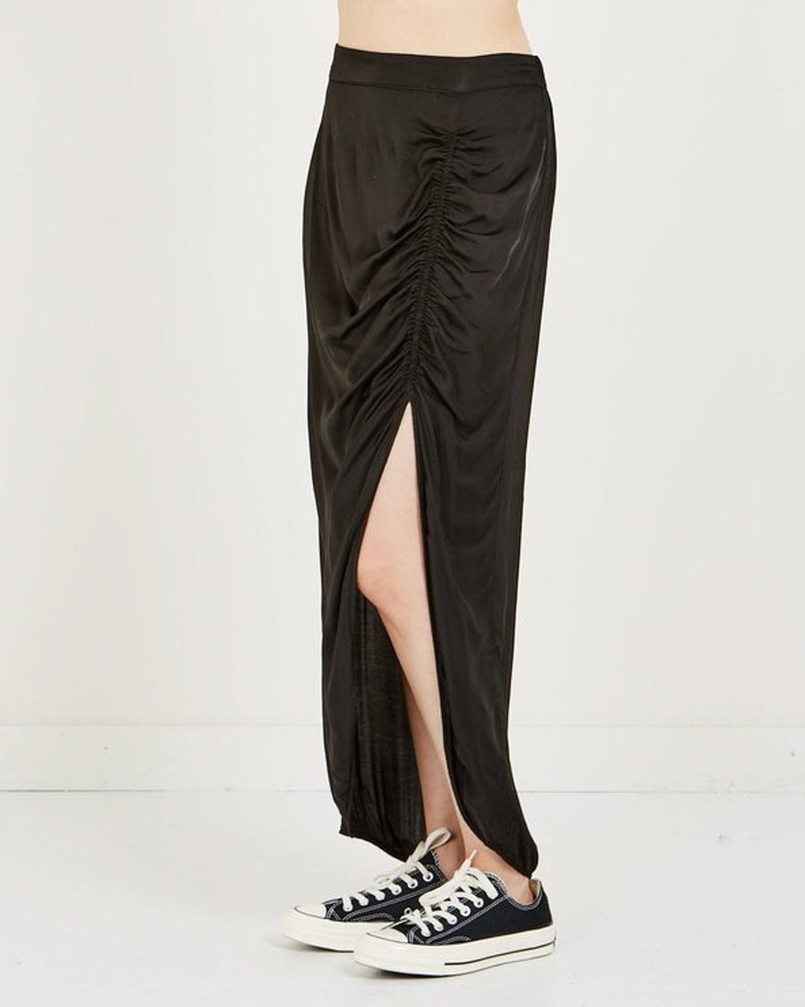 Raquel Allegra Clothing XS | 0 Gathered Slit Skirt