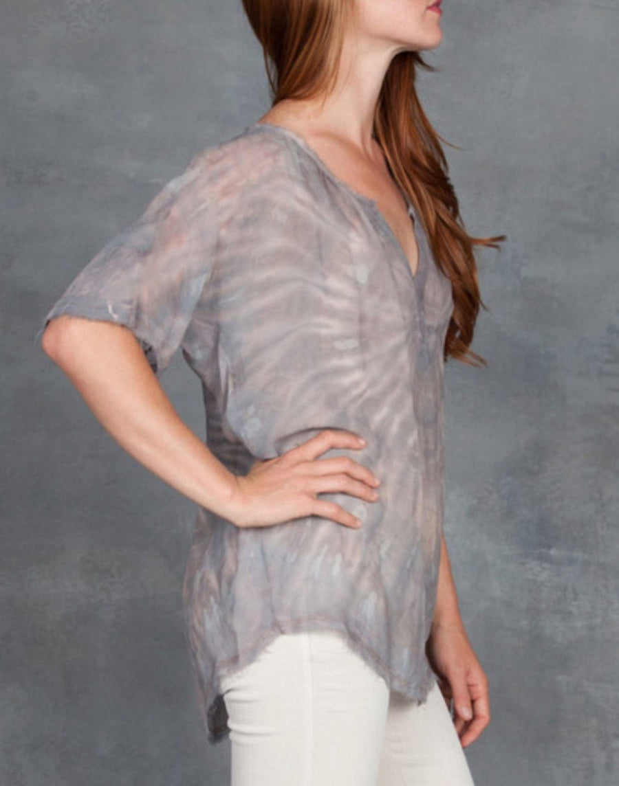 Raquel Allegra Clothing XS | 1 Silk Tie-Dye Blouse