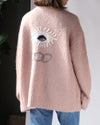 Raquel Allegra Clothing XS Cashmere Blend Slouchy Cardigan in Petal Pink